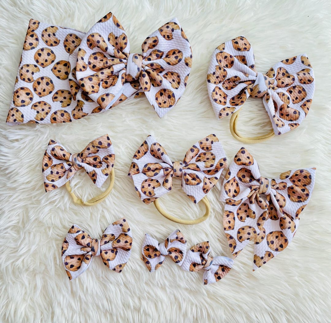 Cookie Monster Bow handmade baby and toddler bow