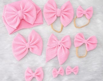 Pink Bow handmade baby and toddler bow