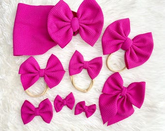 Magenta Bow handmade baby and toddler bow