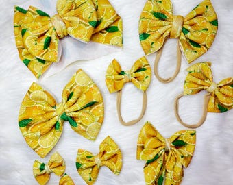 Lemon Bow handmade baby and toddler bow